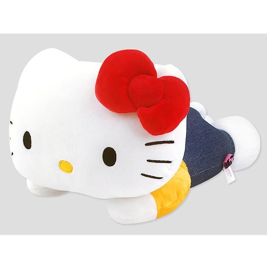 Sanrio Hello Kitty Pink Ribon Denim Lining 35cm Plush