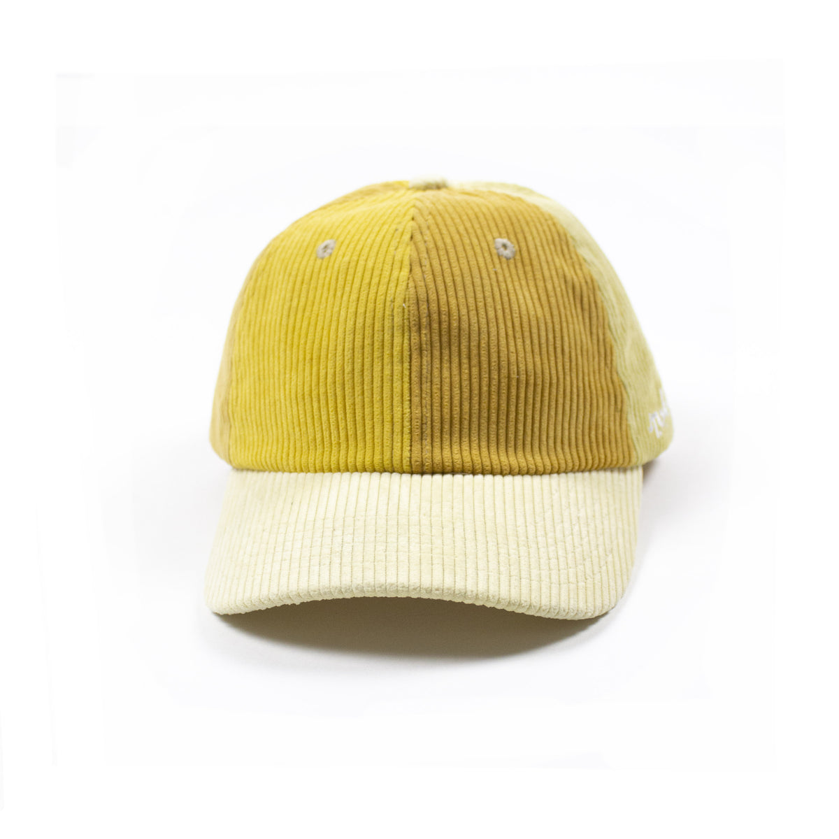 yellow corduroy cap