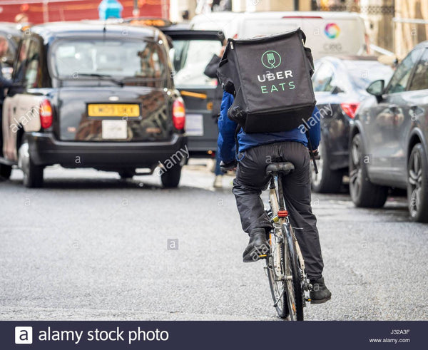 uber eats on bicycle