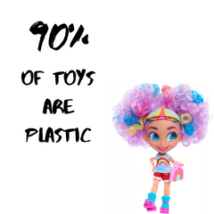90% of toys are plastic