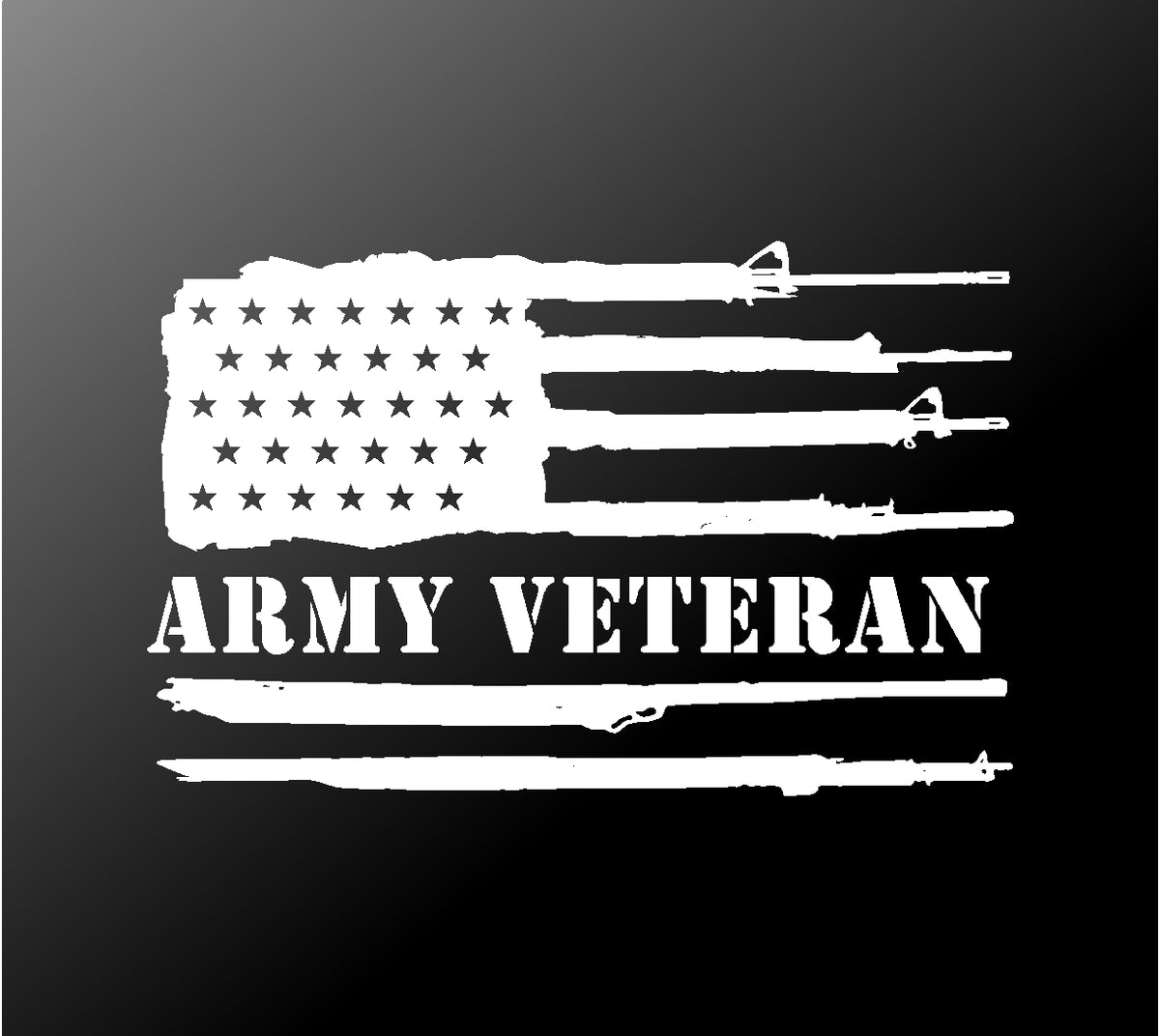 Copy of Army Veteran US Gun Flag Vinyl Decal Car Truck Window Sticker