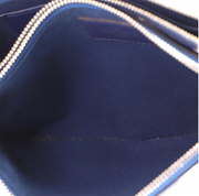 Louis Vuitton Escale Double Zip Pochette in Blue Monogram Giant