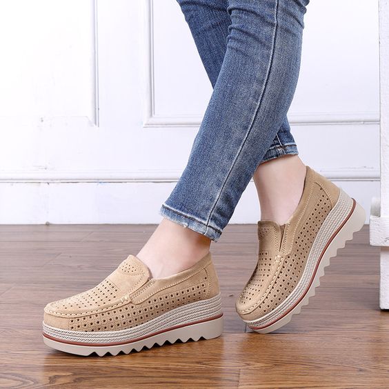 2019 Summer Trendy Hollow Out Platform Shoes