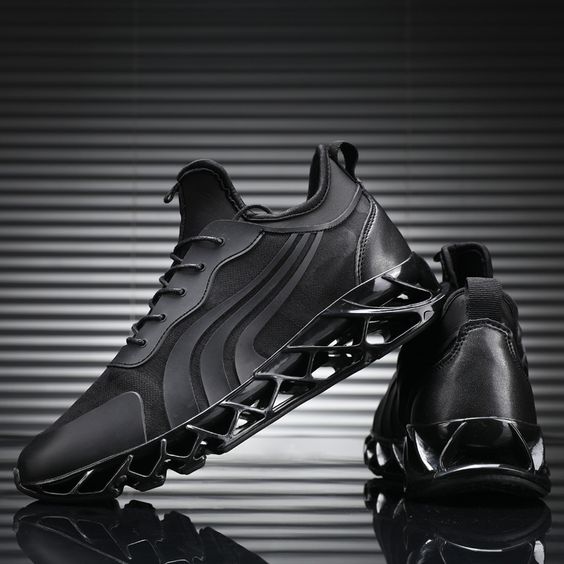 Trendy Design Black Blade Sneaker Shoes