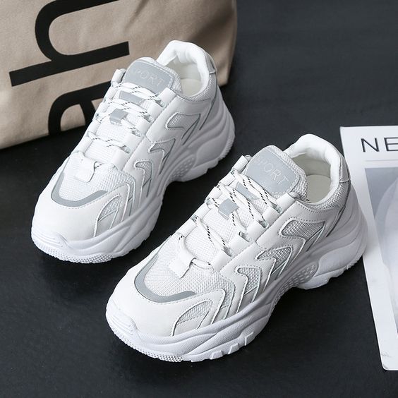 trendy white sneaker