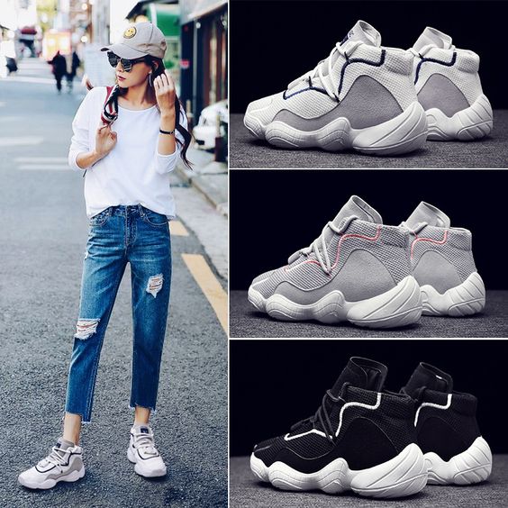 Chic High Top Breathable Dad Sneaker 