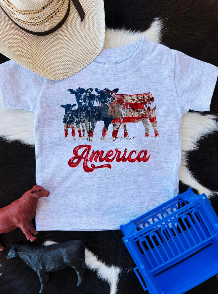 America Cows Kids Tee