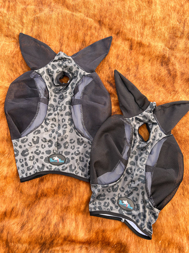 Black Leopard Fly Mask