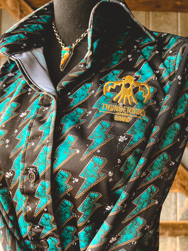 Turquoise Bolt Button Up by Thunderbird Brand