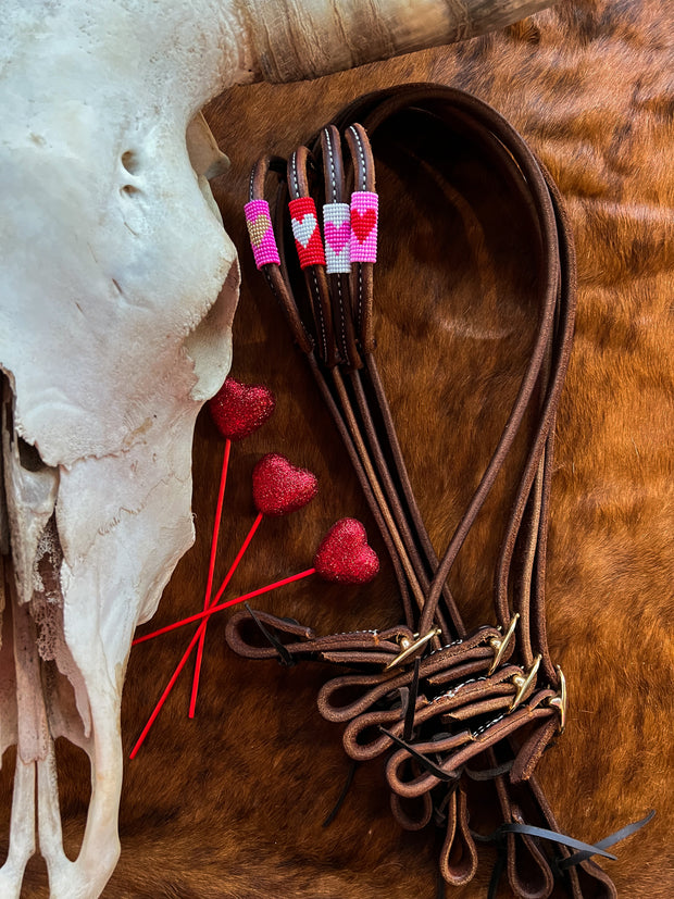 Valentine’s Day Heart Horse “Mini” Beaded Headstalls