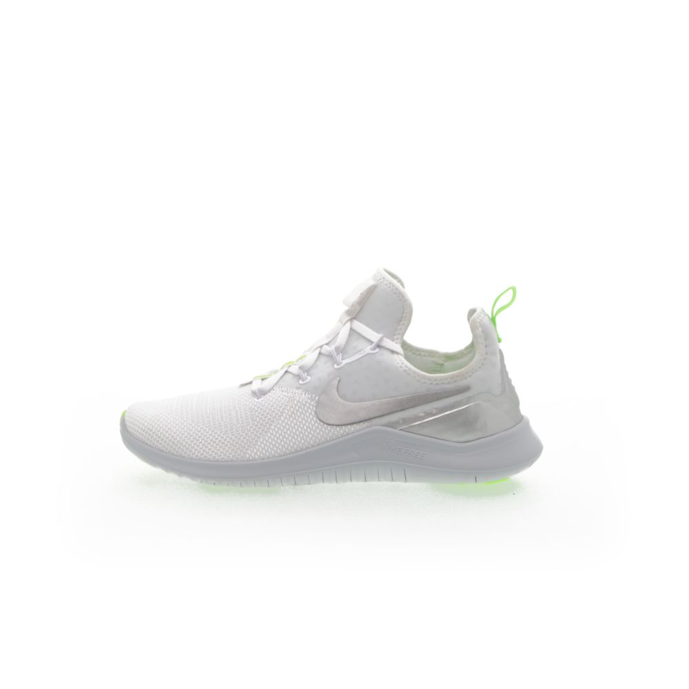 nike free tr8 white metallic silver