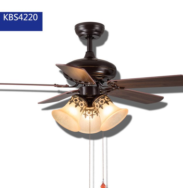 Trazos Modern 42 Inch Iron Blade Black Ceiling Fans With Lights