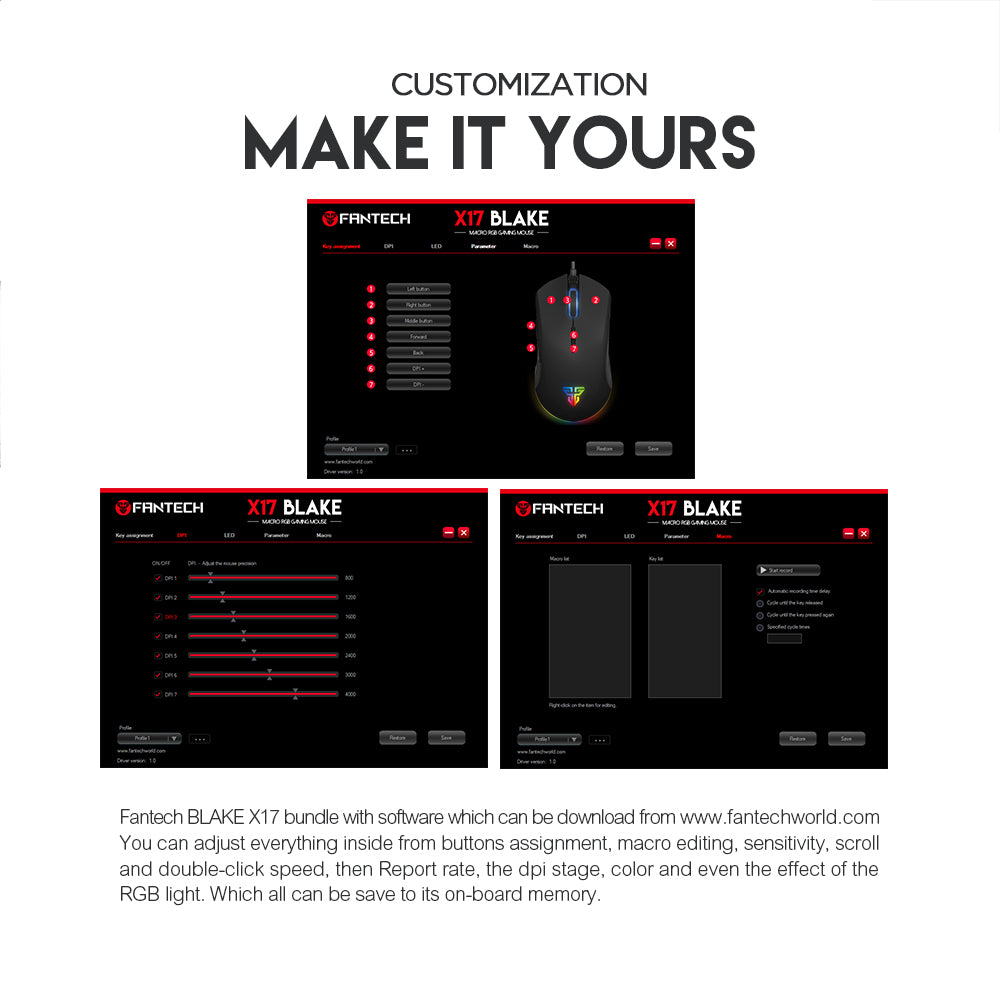 FANTECH X17 Gaming Mouse - Shop For Gamers
