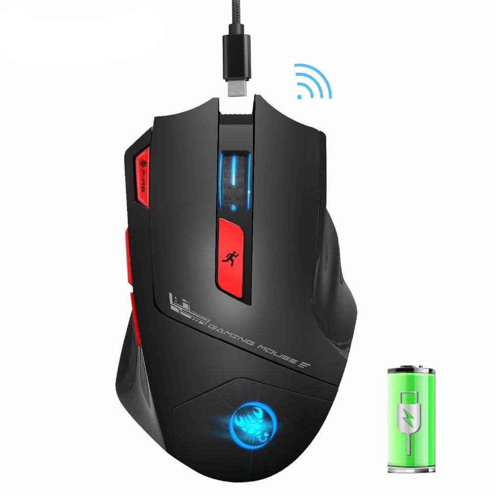 HXSJ T88 4000 DPI Wireless Gaming Mouse - Shop For Gamers