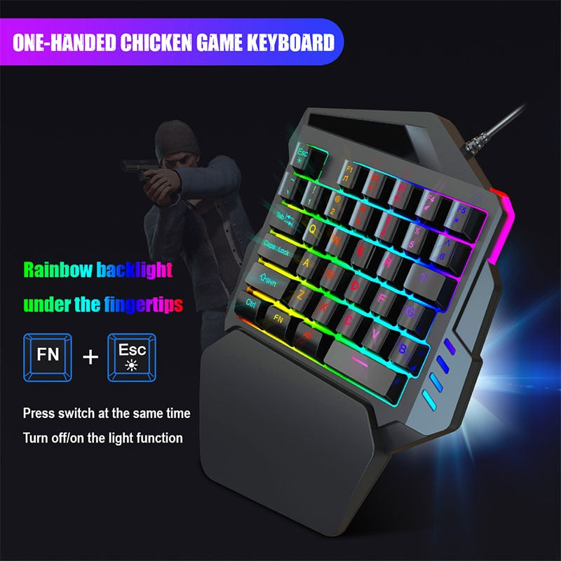 One-Hand Keyboard Game Keypad 35 KEYS - Shop For Gamers