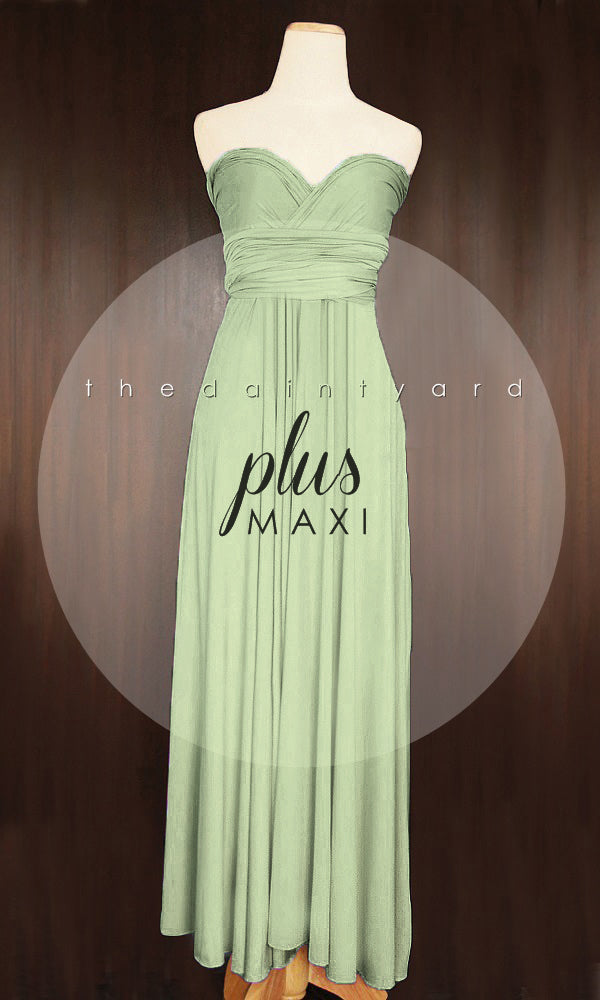 Tdy Sage Green Maxi Infinity Bridesmaid Dress Thedaintyard 5242