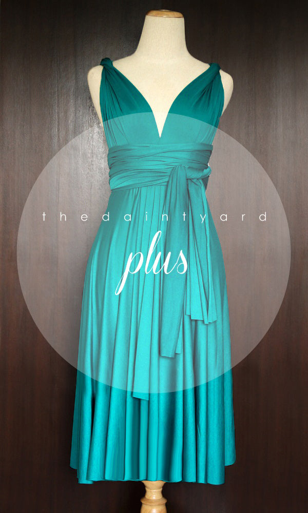 Tdy Teal Green Short Infinity Bridesmaid Dress Thedaintyard 4319