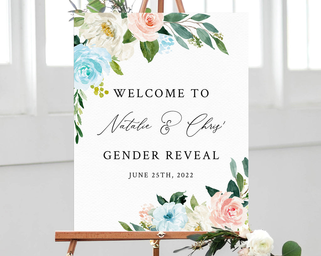 Welcome Sign Template, Gender Reveal Welcome Sign, Printable Gender Re | paperandthings1024 x 816