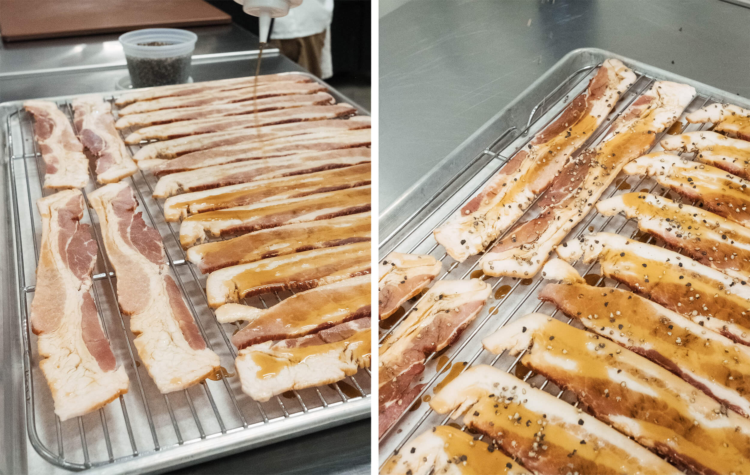 Prepping Bacon Sheet