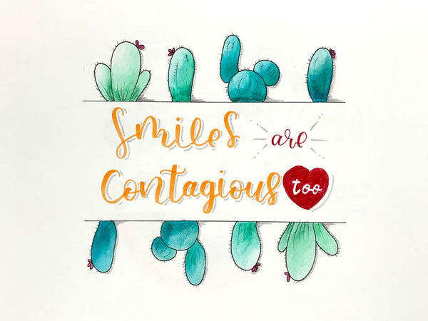 Smiles are Contagious Coloring Page