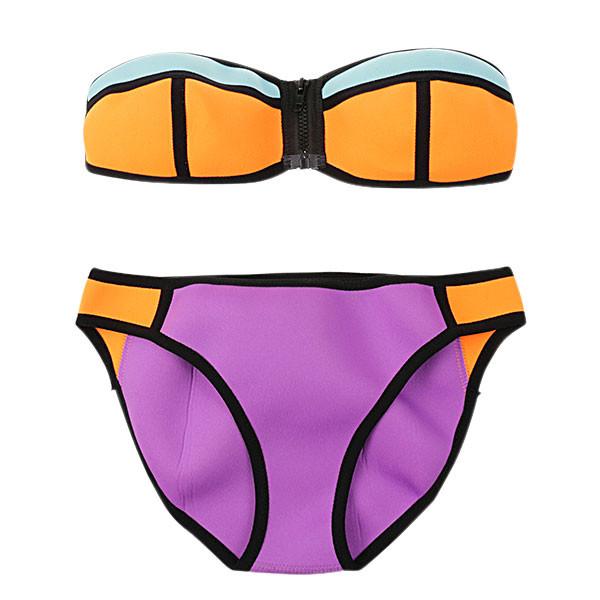 triangle strapless bikini