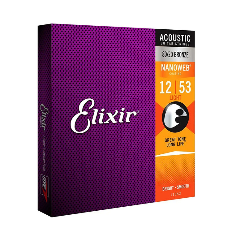 Elixir 11052 Nanoweb 80/20 Bronze Acoustic Guitar String | Reco Music Malaysia