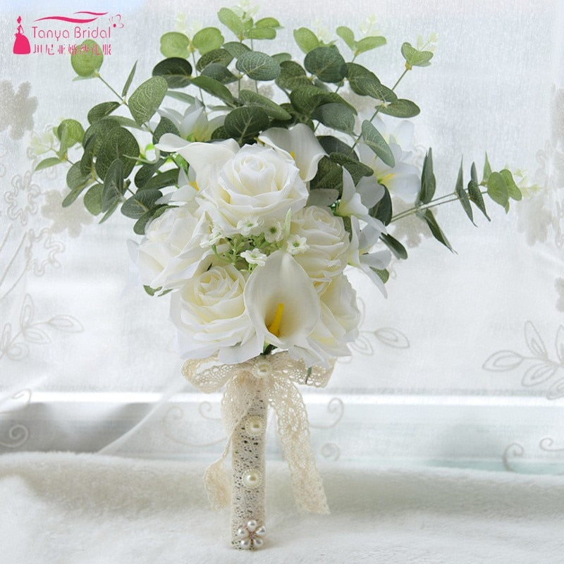 Country Style Artificial Wedding Bouquets For Bride Eternally