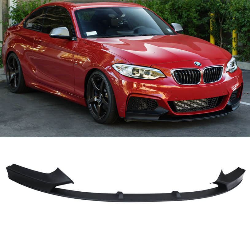 NINTE Front Bumper Lip for BMW 2014-2021 F22 220i 228i 235i 2 Series M-Sport,Matte Black PP Material Car Accessories Body Kits Bumer Protector Splitter Spoiler Personalized Appearance Crashproof 