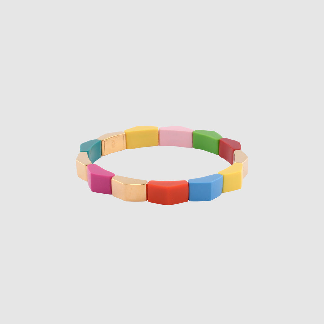 Mega Prism Stud Elasticated Bead Bracelet