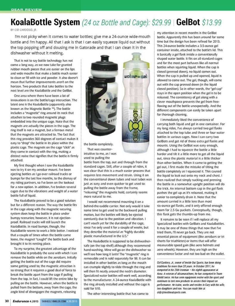 Endurance Magazine Review of Koala Bottle
