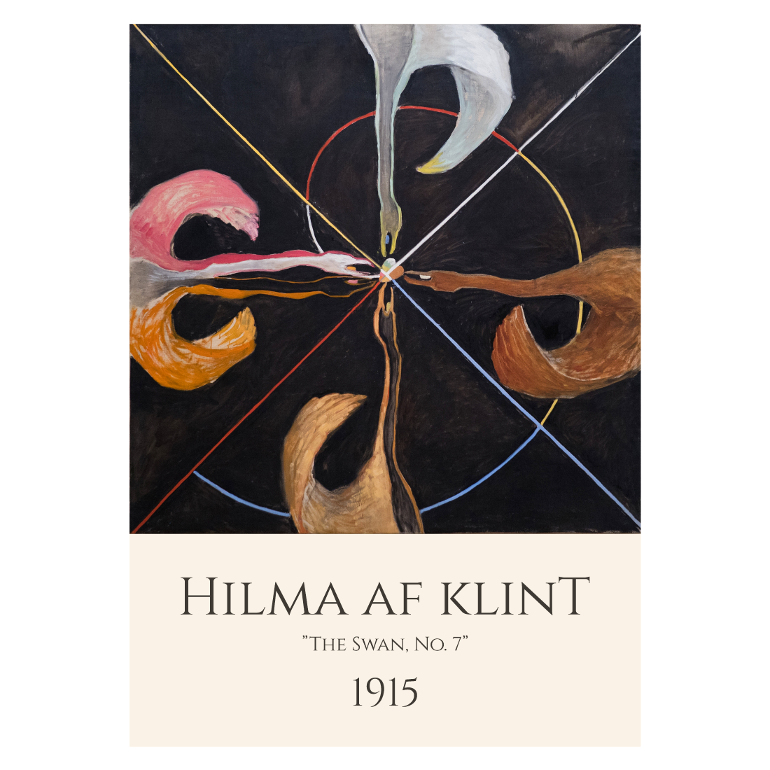 Kunstplakat Hilma af Klint "The Swan No. 7"