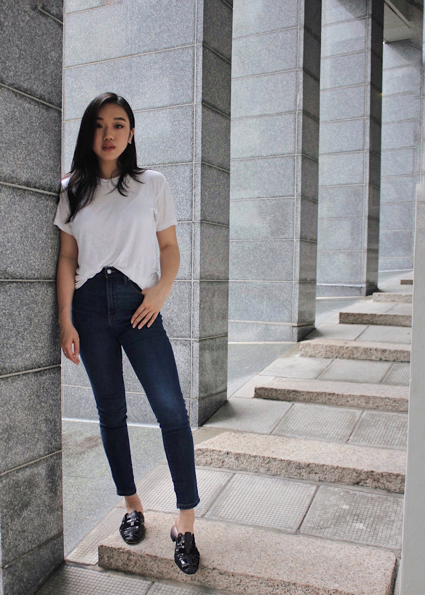 High Rise Skinny Ankle Everlane Dark Indigo