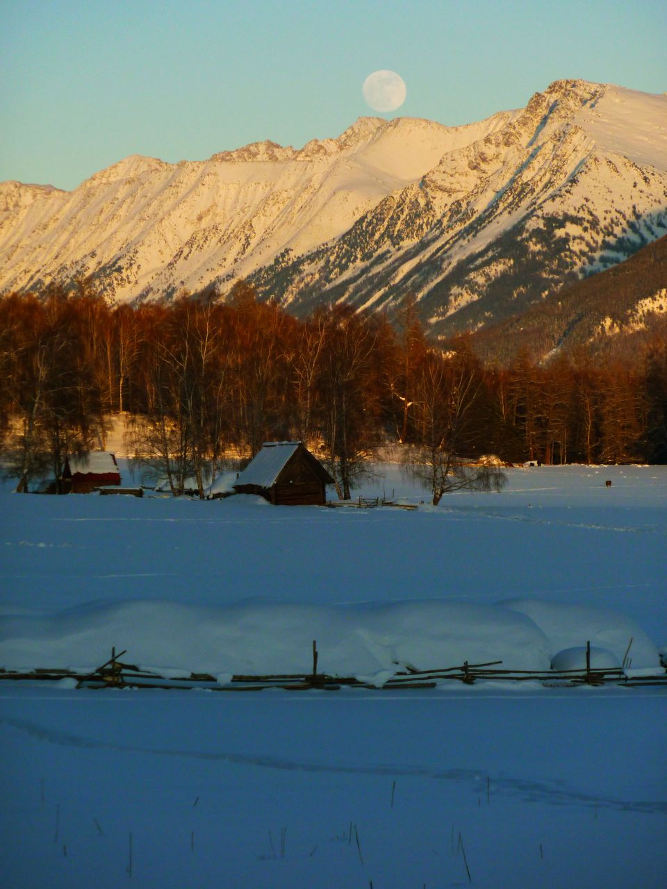 I have traveled to Tubek every trip as it has a lot of skiers and is a beautiful area. This last winter (2010) had the most snow of any of the trips so far and there was a lot of skis being used as a result. We had a beautiful moon while there.