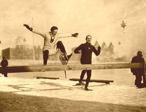 c. 1900 Snowshoe Race.