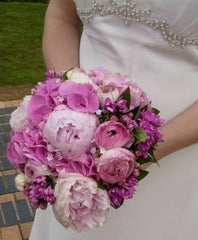 hot pink peony wedding bouquet by penni indigo daisy weddings