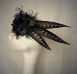 steampunk minerva headpiece by indigo daisy weddings