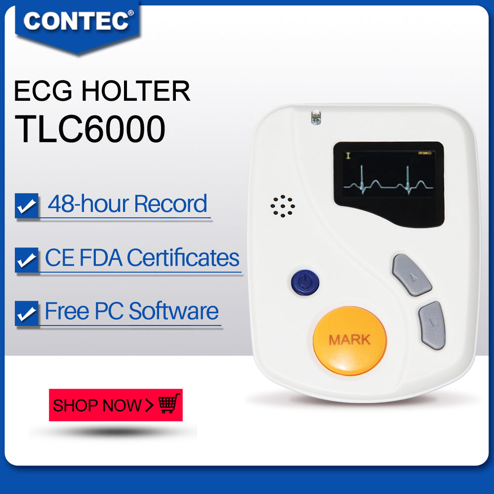 ECG Holter Systems 48 Ore ECG Recorder Analizzatore Software Libero TLC6000 