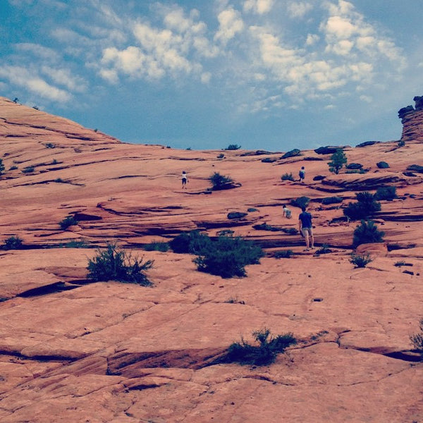 Zion National Park with people.