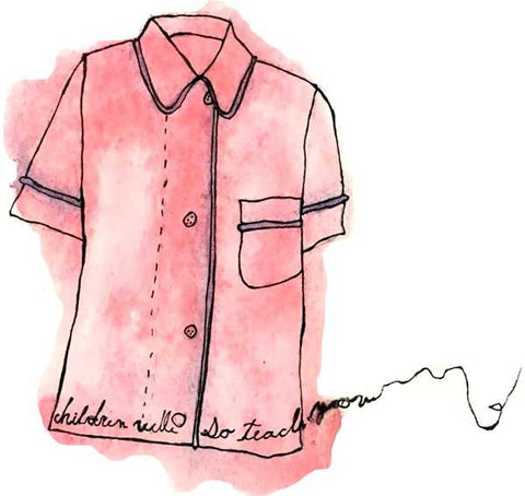 Sketch of a pink button down