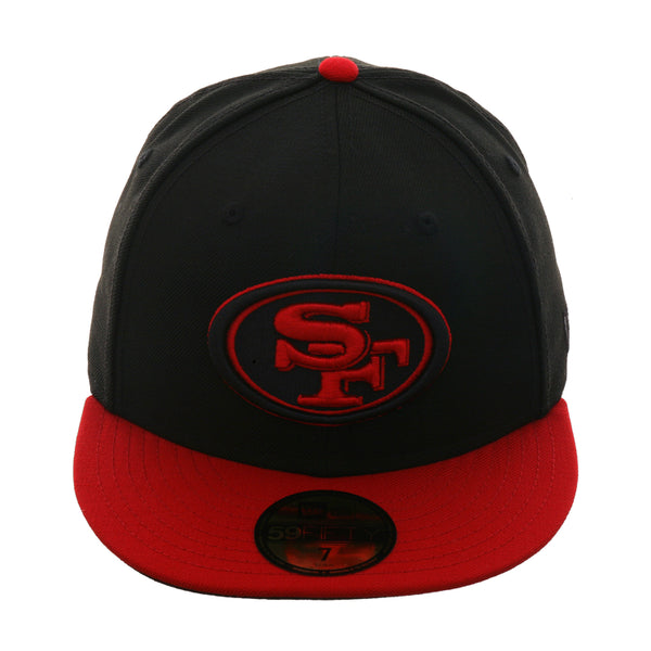 black and red 49ers hat