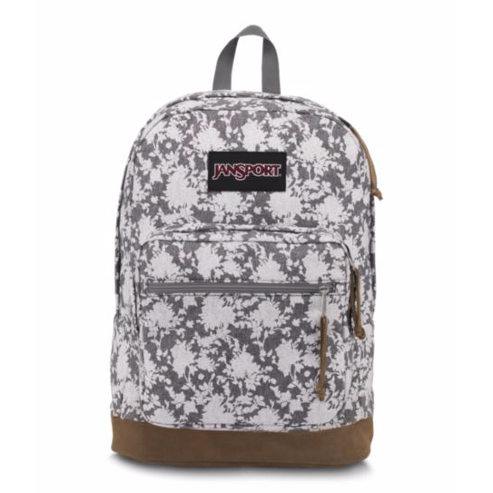 jansport gray floral backpack