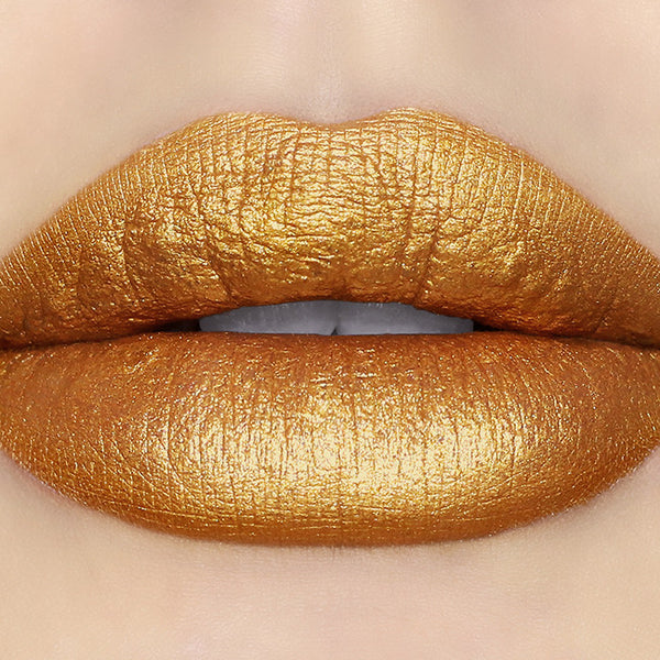 gold lipstick