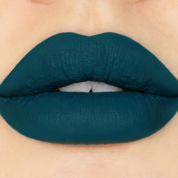 teal blue lipstick