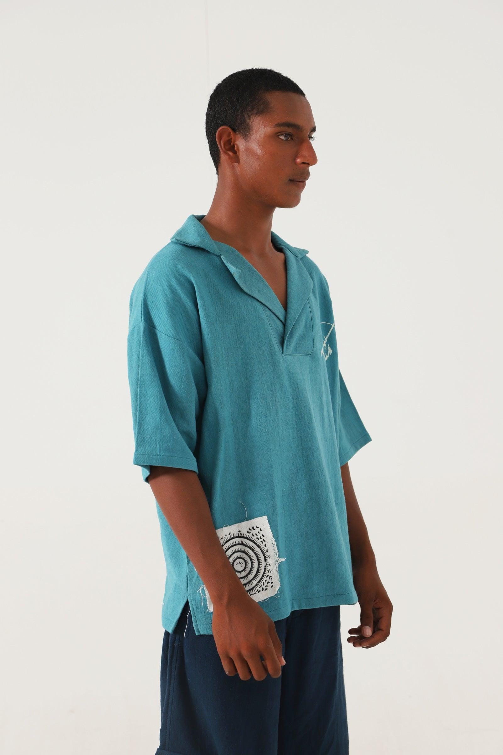 "FOSSIL" HANDWOVEN SHIRT - Rastah