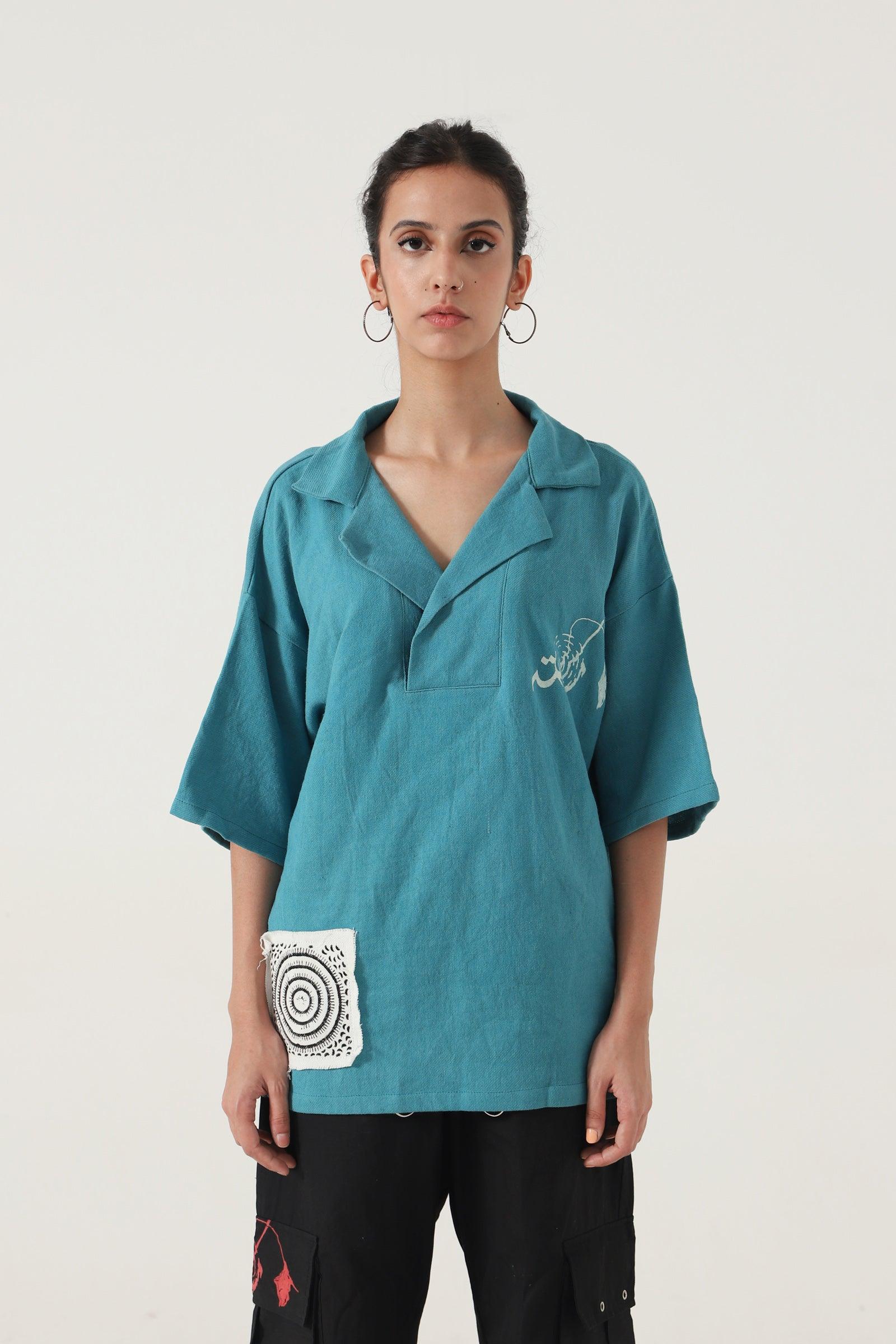 "FOSSIL" HANDWOVEN SHIRT - Rastah