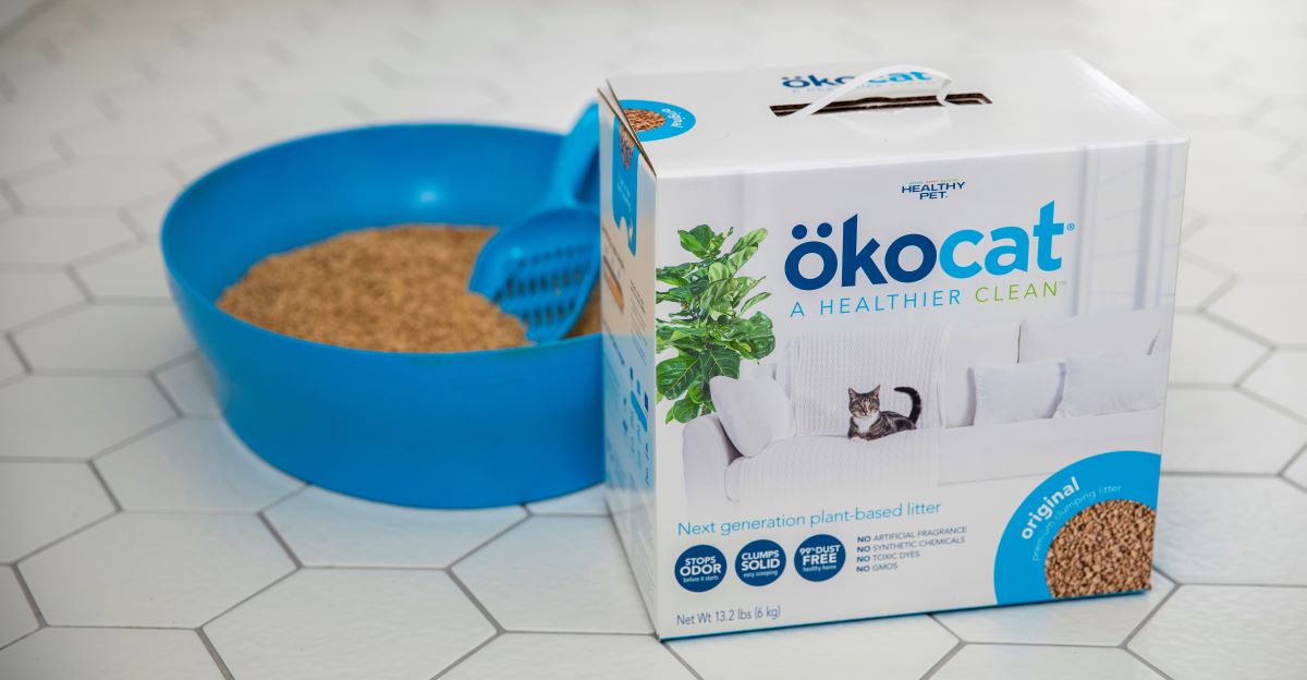 okocat natural plant-based cat litter