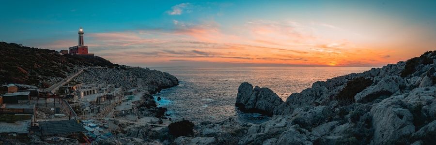 Faro Anacapri al tramonto