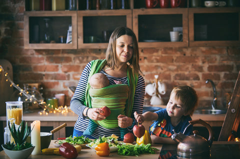 cooking with baby