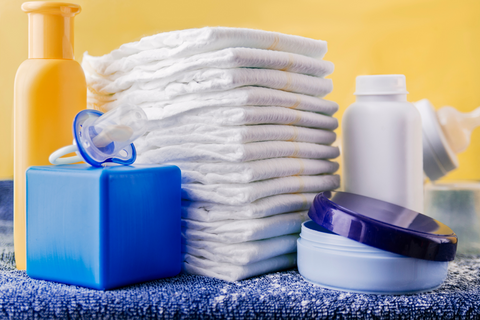 baby diapers and wipes