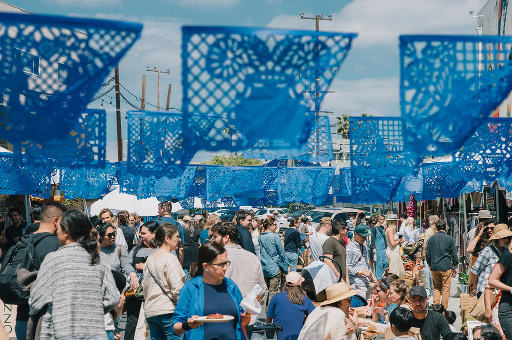 A blue view at the Echo Park Craft Fair